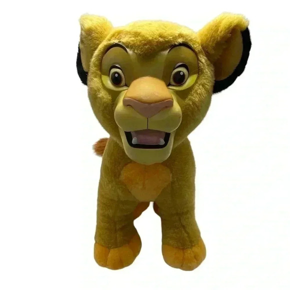 Simba The Lion King Plastic Face Plush Walt Disney World Toy 15'' stuffie - Picture 1 of 4